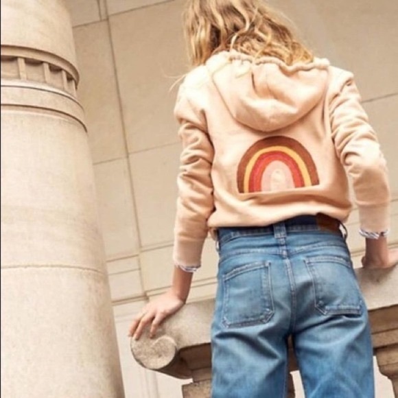 Madewell (NEW) Embroidered Rainbow Hoodie Sweatshirt - Picture 2 of 11